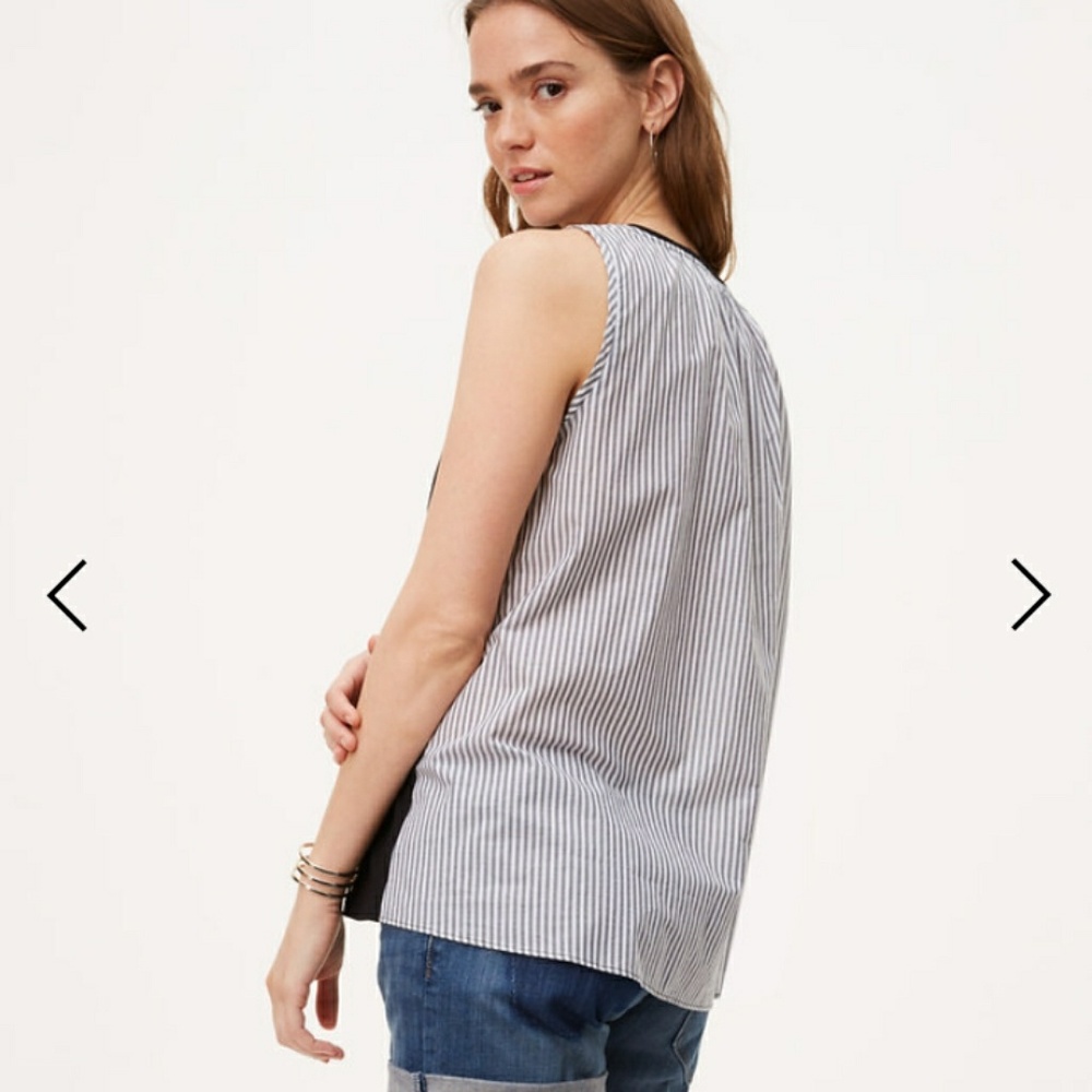 Loft Pinstripe Tank - Picture 2 of 5